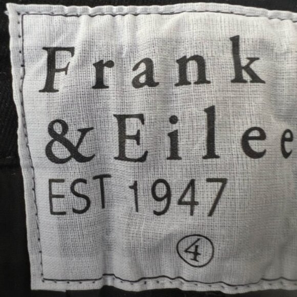 Frank & Eileen Wicklow Italian Performance Twill Chino Pants in Black SZ 4 - Picture 4 of 5